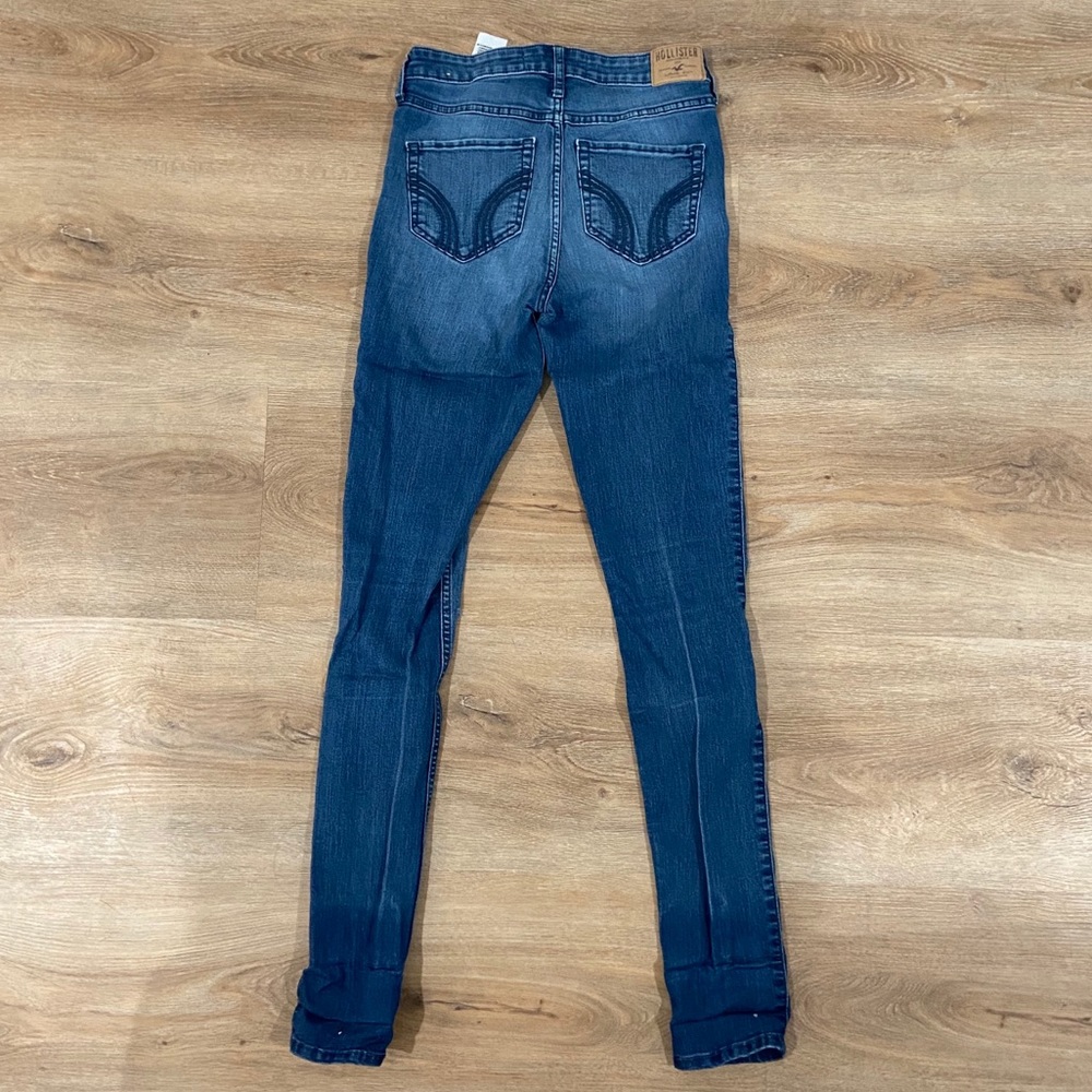 Hollister distressed super skinny high rise jeans